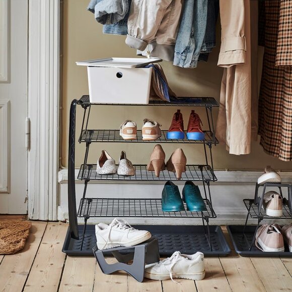 IKEA GREJIG Shoe rack, gray - Picture 11 of 16